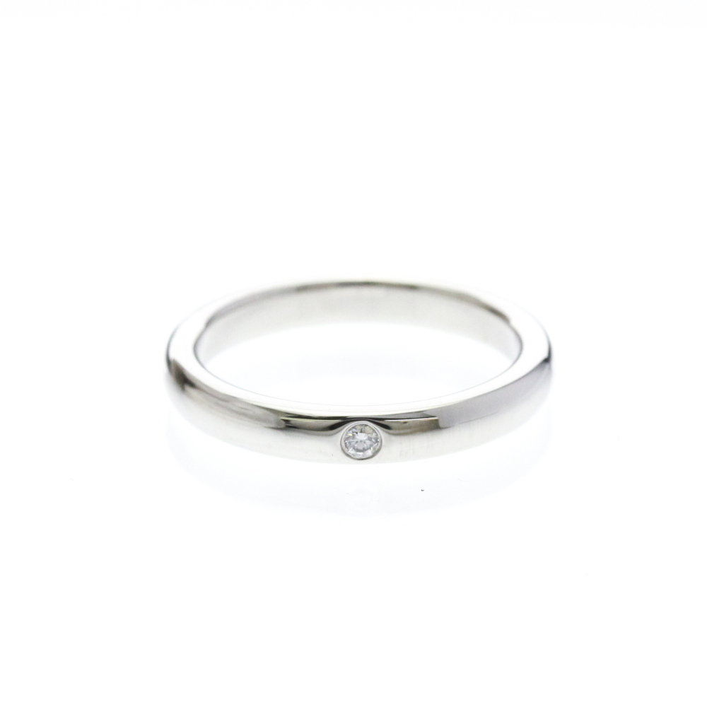 Tiffany & Co. Elsa Peretti 1 Diamond Stacking Band 950 Platinum with Diamond